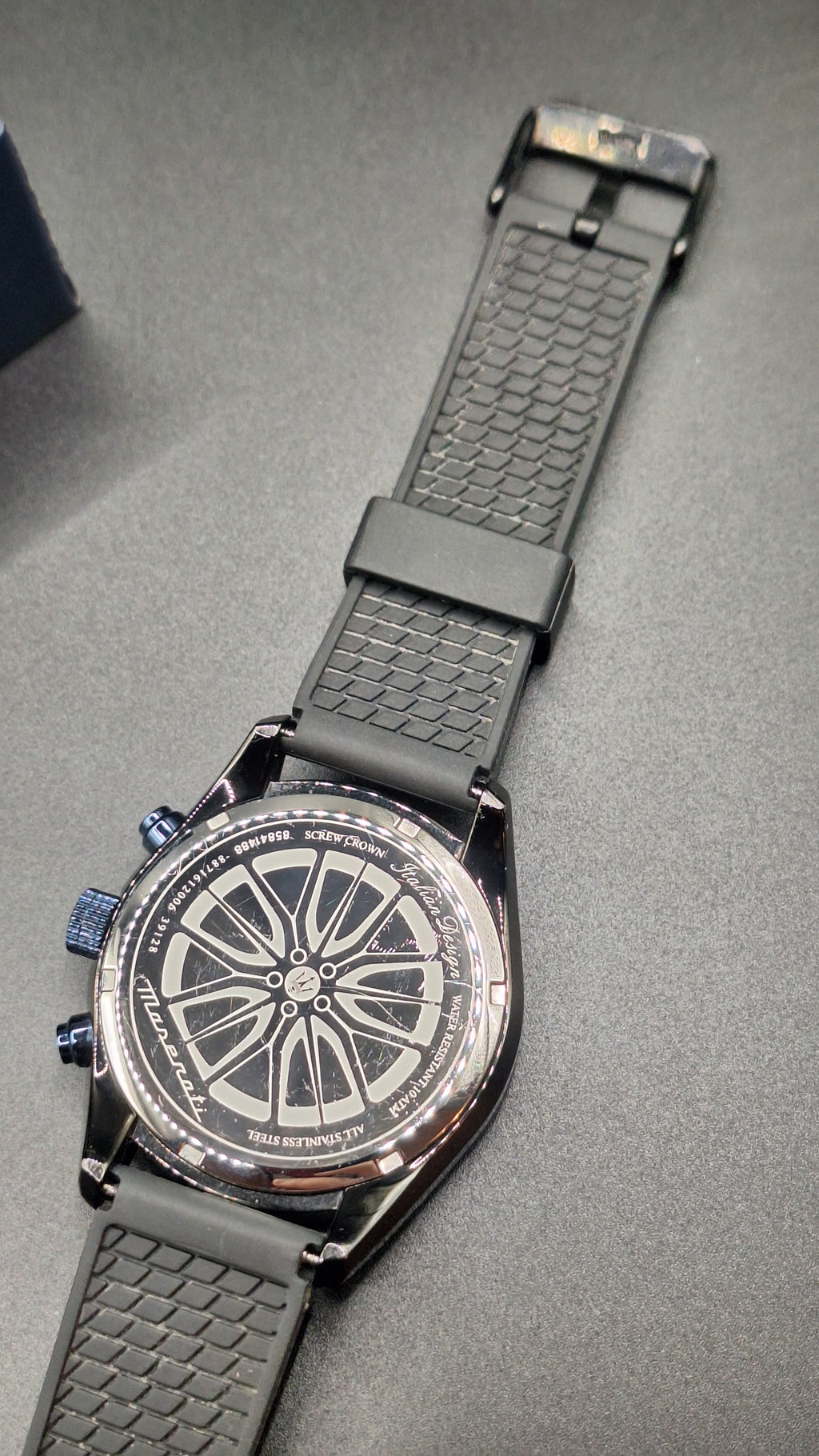 Maserati Traguardo Mens Blue Watch With Black Silicone Strap -  R8871612006