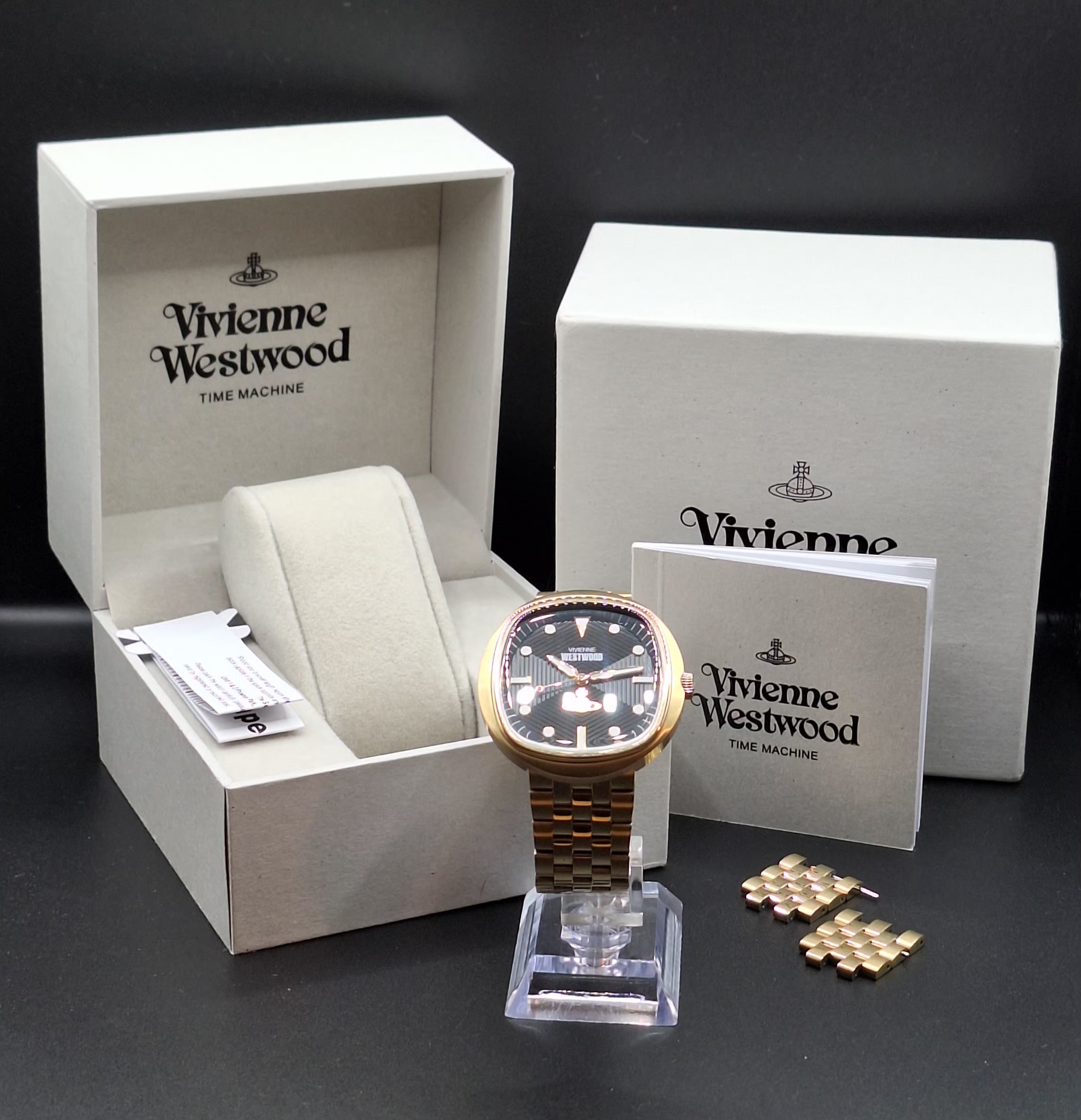 Vivienne Westwood Lexington Mens Gold Watch With Black Dial - VV177GDBK