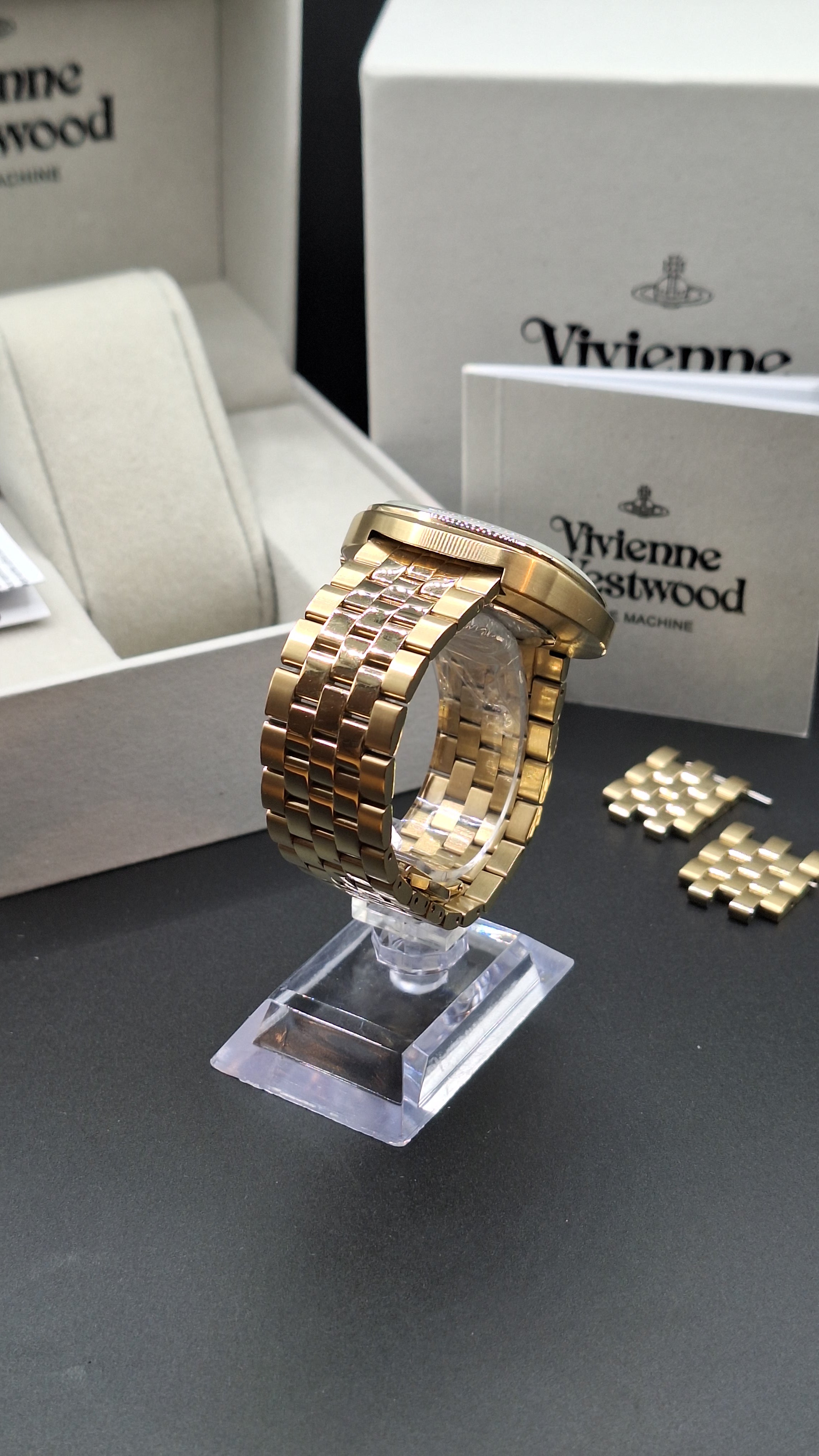 Vivienne Westwood Lexington Mens Gold Watch With Black Dial - VV177GDBK