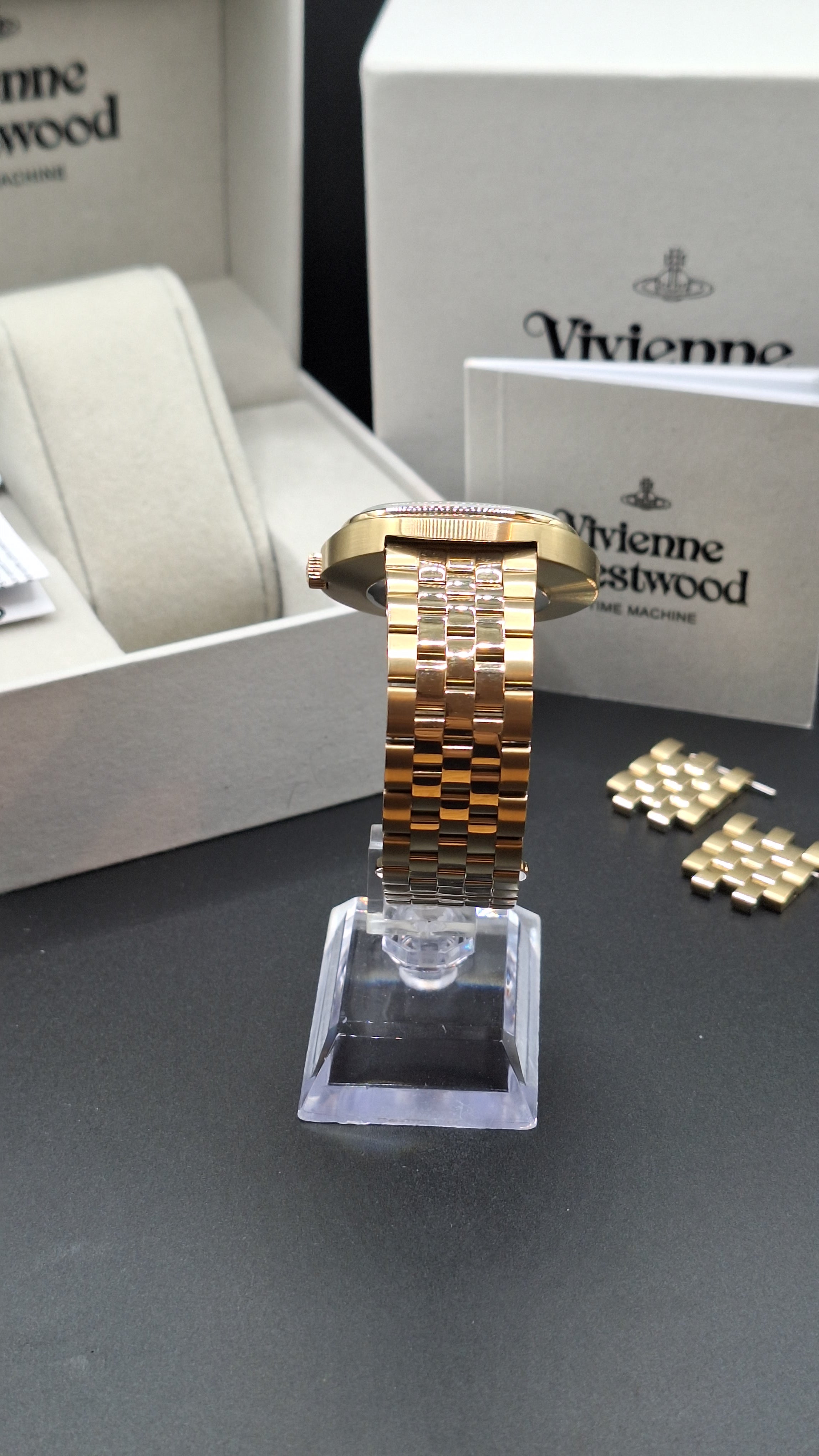 Vivienne Westwood Lexington Mens Gold Watch With Black Dial - VV177GDBK