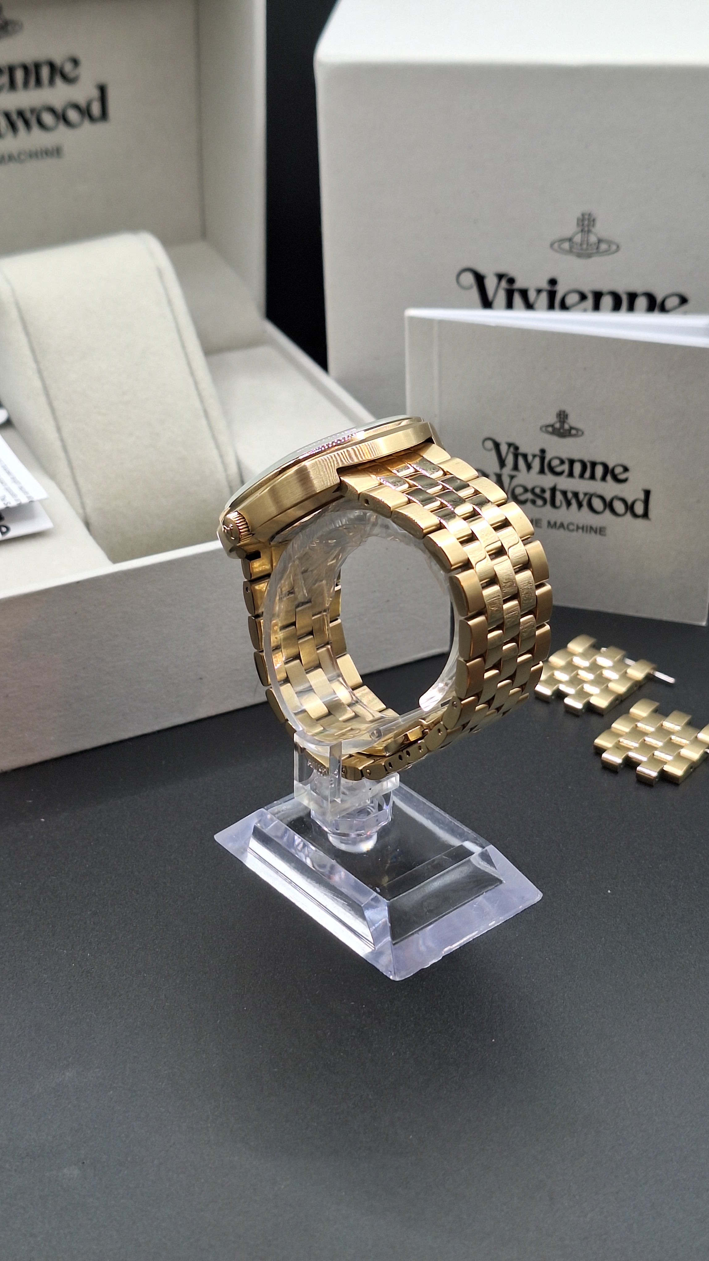 Vivienne Westwood Lexington Mens Gold Watch With Black Dial - VV177GDBK