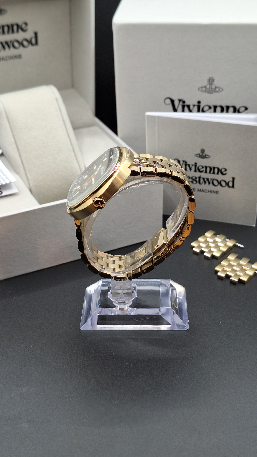 Vivienne Westwood Lexington Mens Gold Watch With Black Dial - VV177GDBK