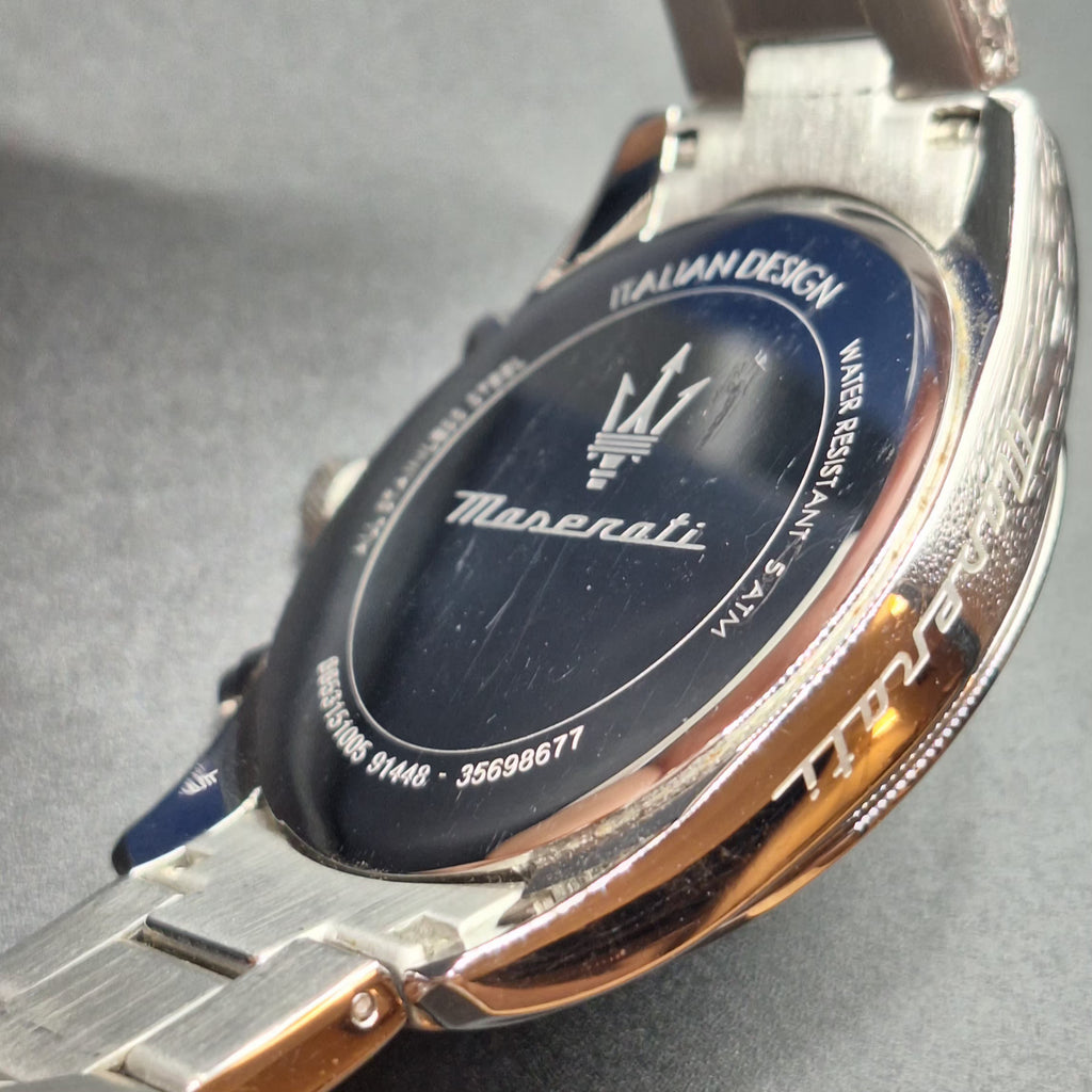 Maserati Attrazione Mens Silver Watch With Blue Dial - R8853151005