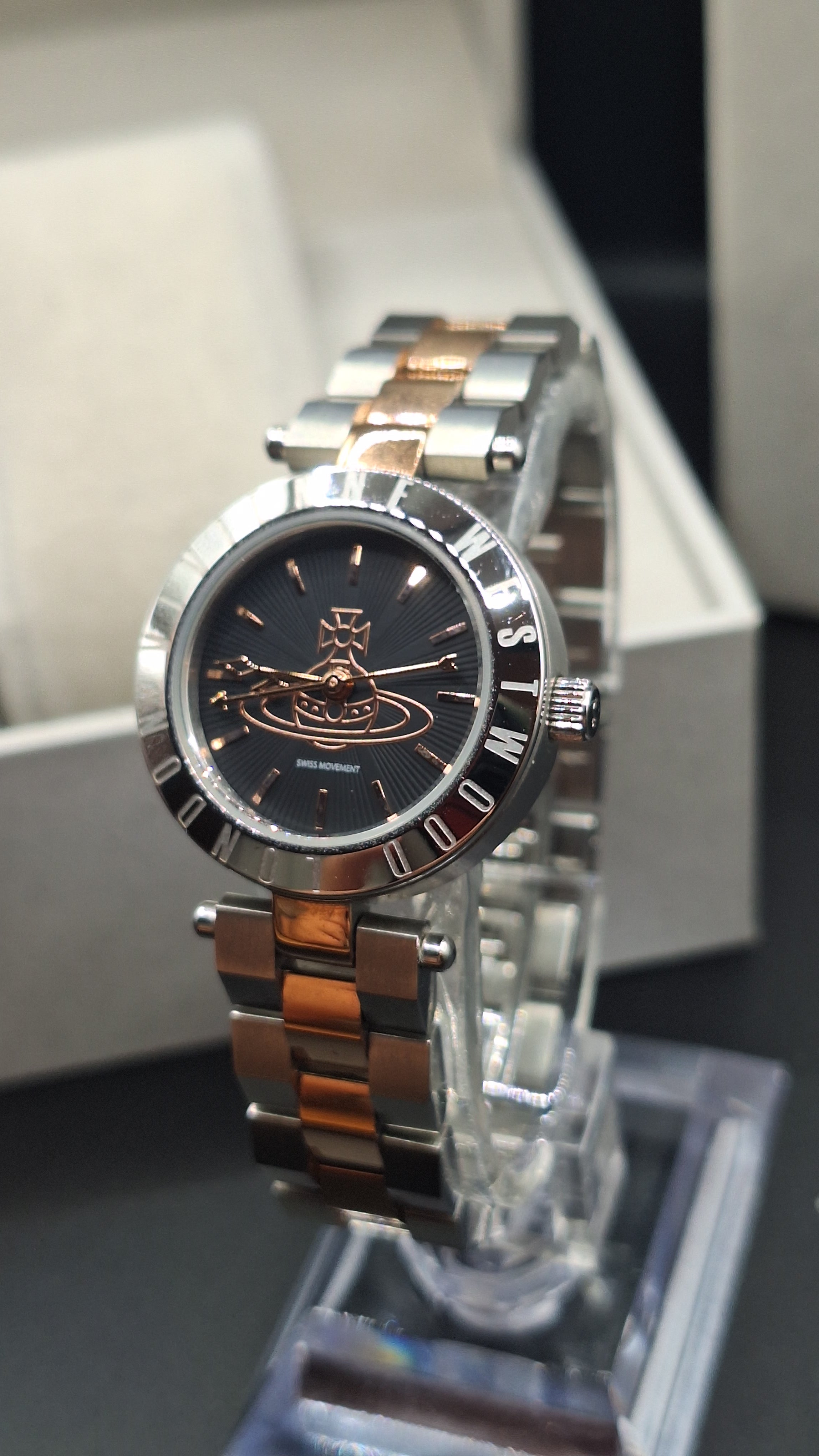 Vivienne Westwood Westbourne Ladies Silver Watch With Rose Tones - VV092BKSR