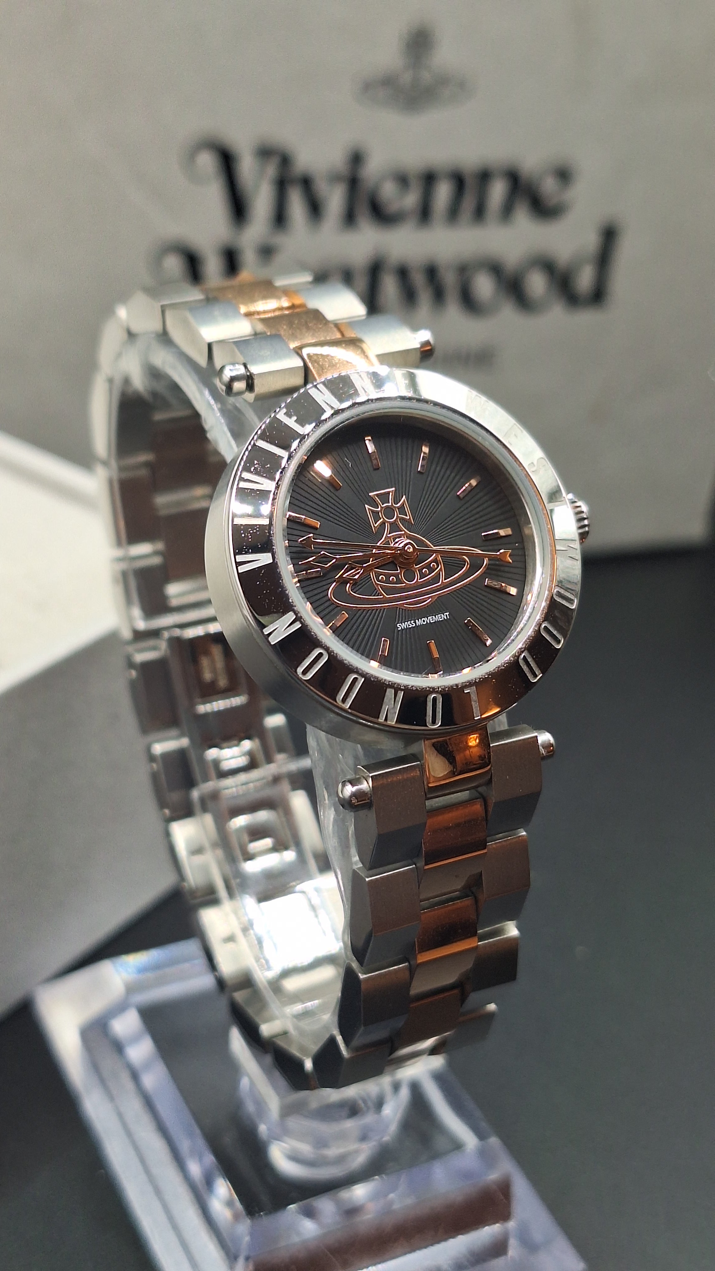 Vivienne Westwood Westbourne Ladies Silver Watch With Rose Tones - VV092BKSR
