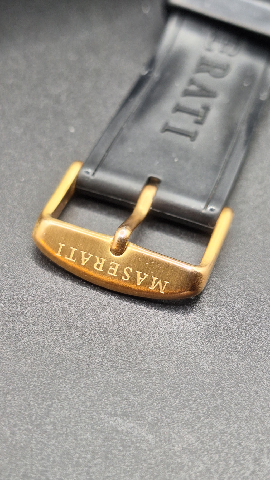 Maserati Potenza Mens Gold Watch With Black Silicone Strap - R8851108002