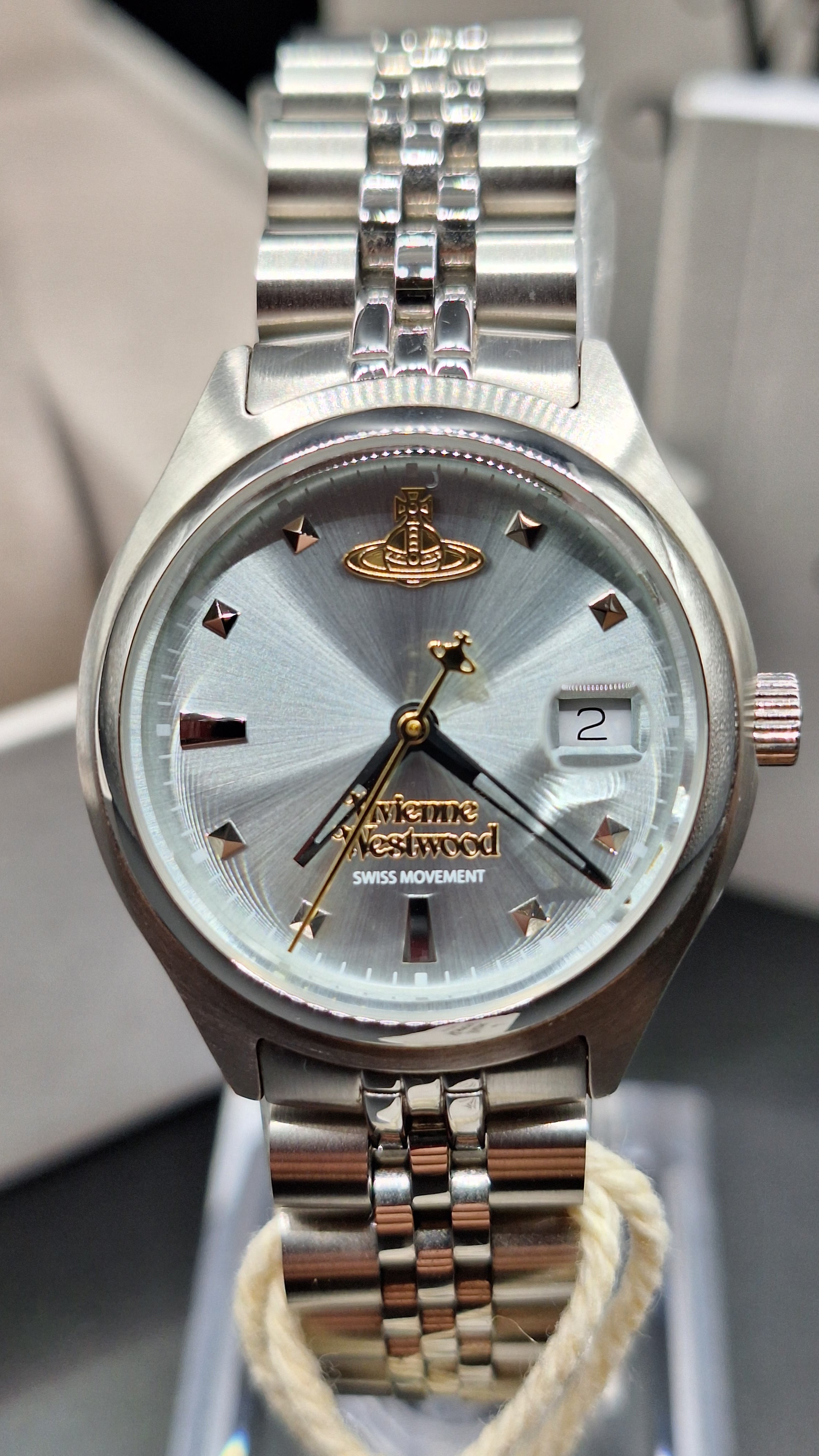 Vivienne Westwood Little Camberwell Womens Silver Watch Blue Dial - VV311LBLSL