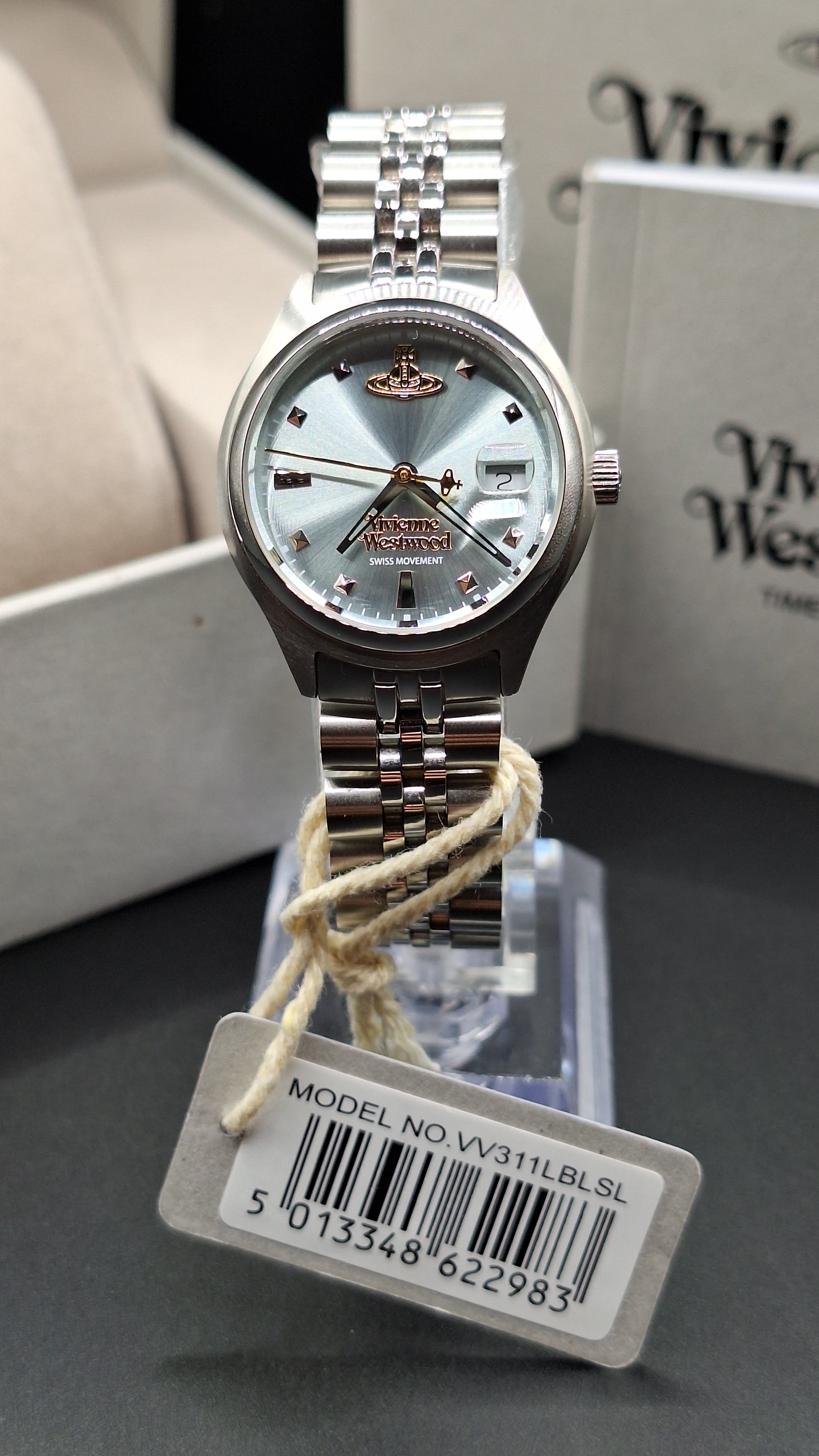 Vivienne Westwood Little Camberwell Womens Silver Watch Blue Dial - VV311LBLSL