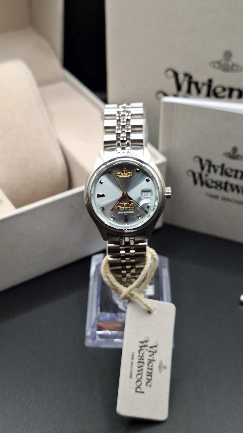 Vivienne Westwood Little Camberwell Womens Silver Watch Blue Dial - VV311LBLSL