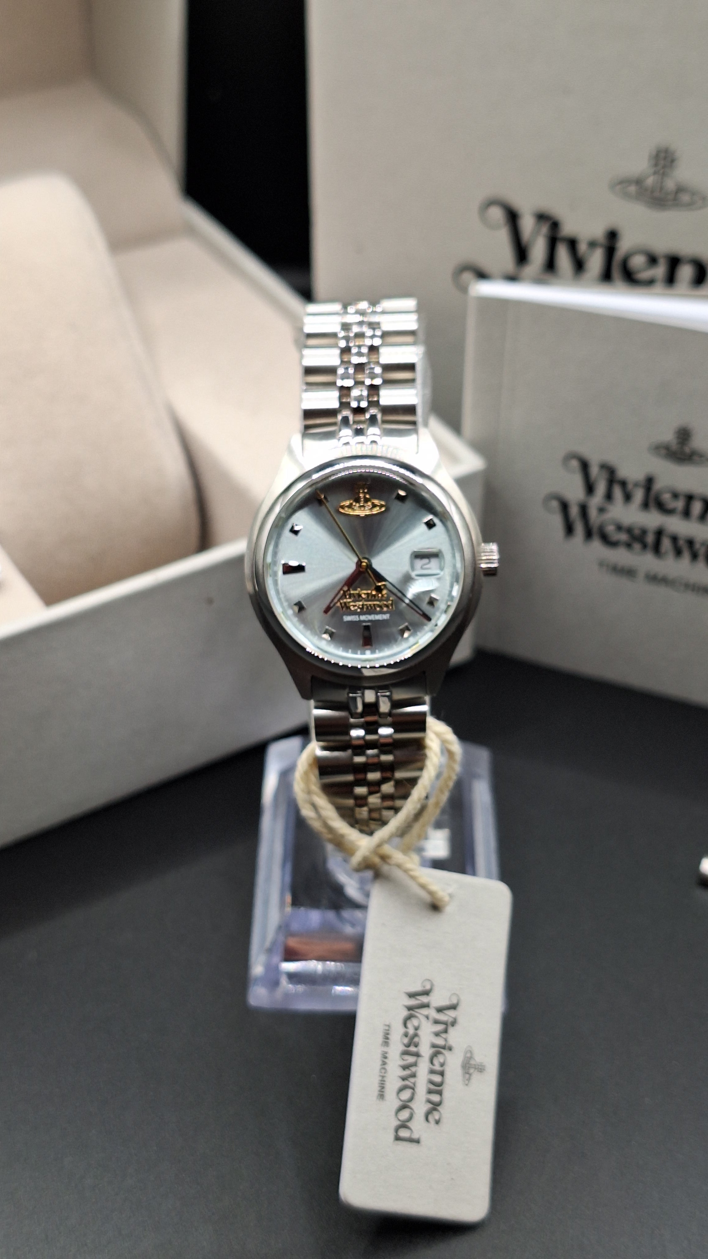 Vivienne Westwood Little Camberwell Womens Silver Watch Blue Dial - VV311LBLSL