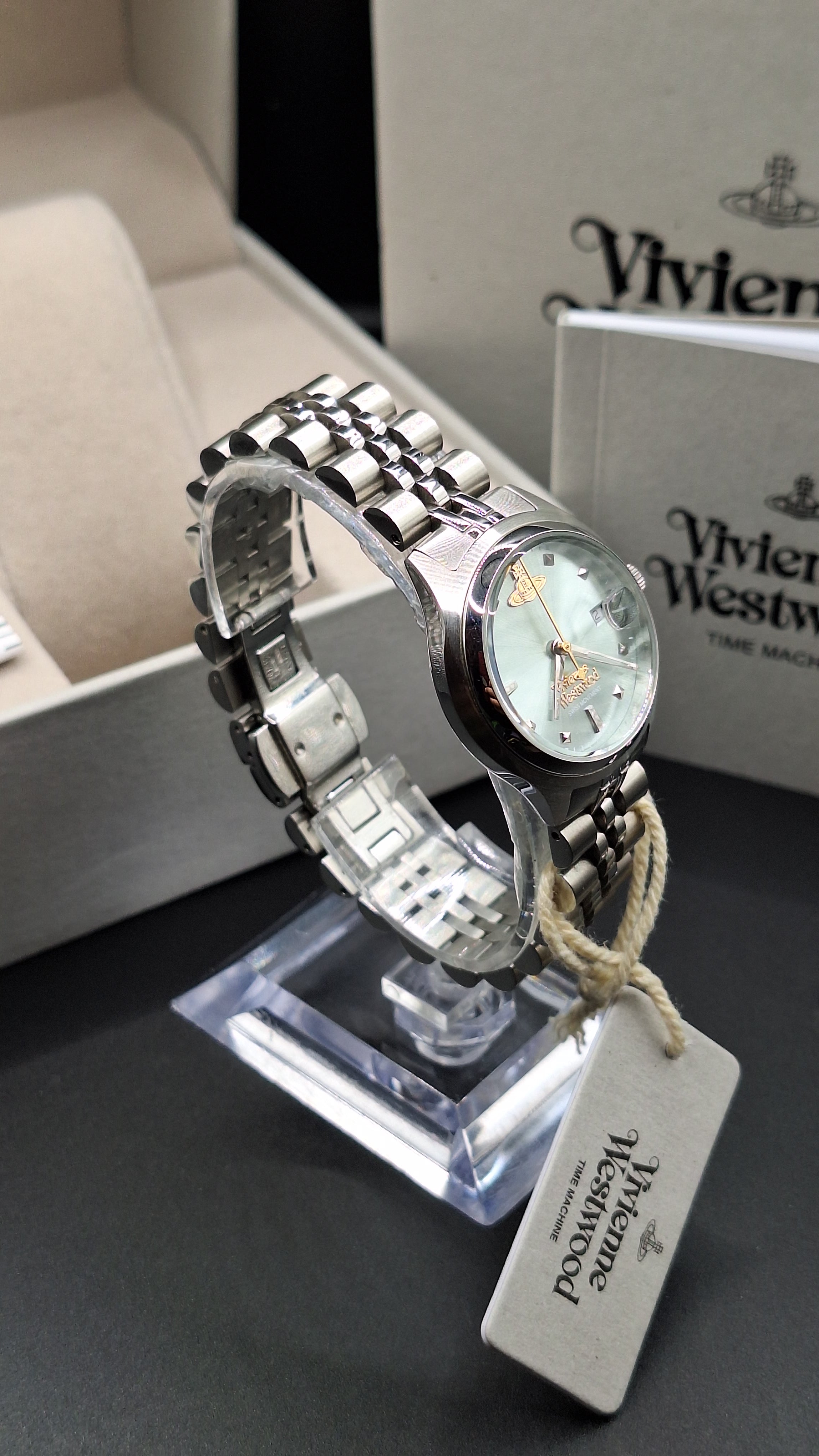 Vivienne Westwood Little Camberwell Womens Silver Watch Blue Dial - VV311LBLSL