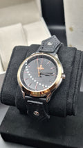 Vivienne Westwood Elcho Silver/Gold Womens Watch Black Leather Straps VV255SGBK