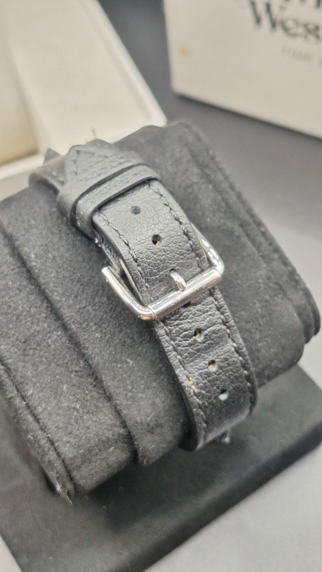 Vivienne Westwood Elcho Silver/Gold Womens Watch Black Leather Straps VV255SGBK