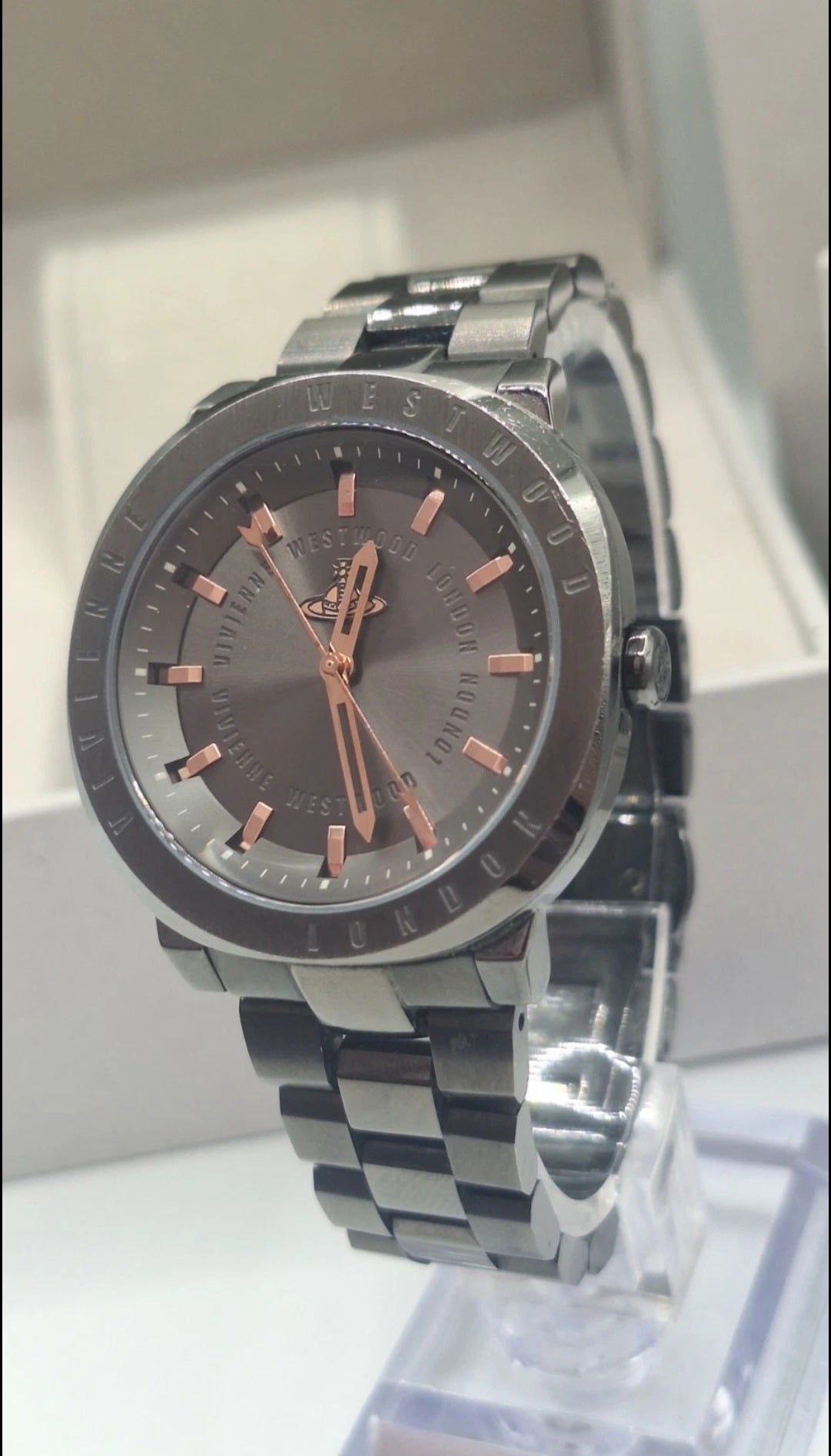 Vivienne Westwood Mall Ladies Gunmetal Watch - Rose Gold - VV228GYGN