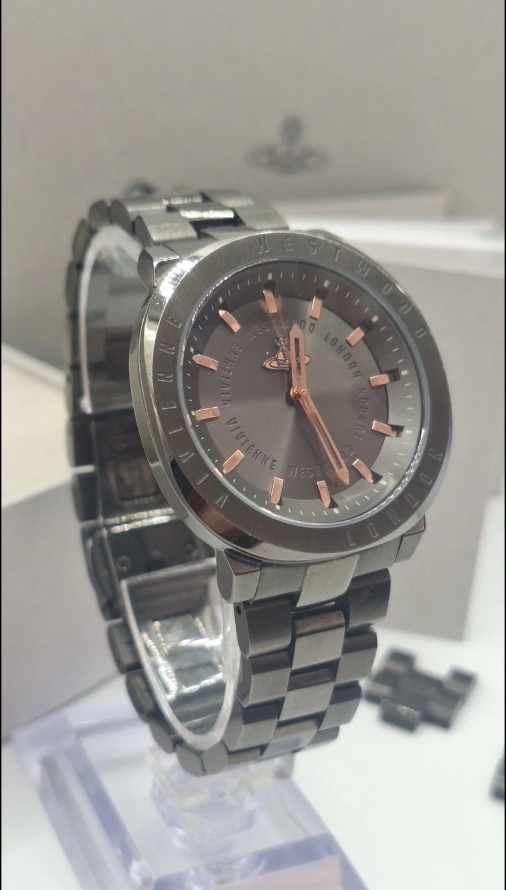 Vivienne Westwood Mall Ladies Gunmetal Watch - Rose Gold - VV228GYGN