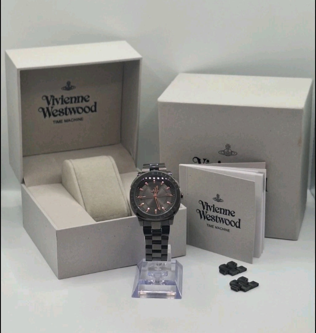 Vivienne Westwood Mall Ladies Gunmetal Watch - Rose Gold - VV228GYGN