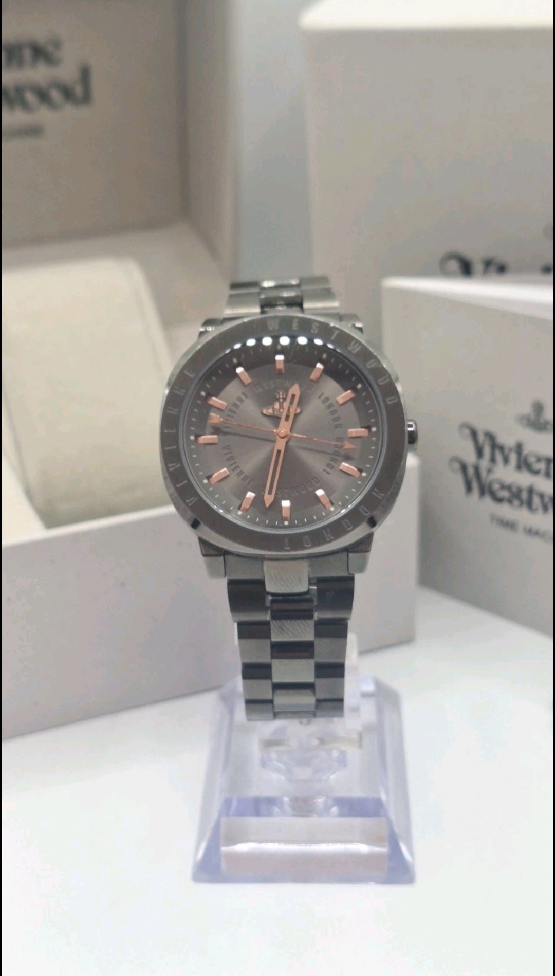 Vivienne Westwood Mall Ladies Gunmetal Watch - Rose Gold - VV228GYGN