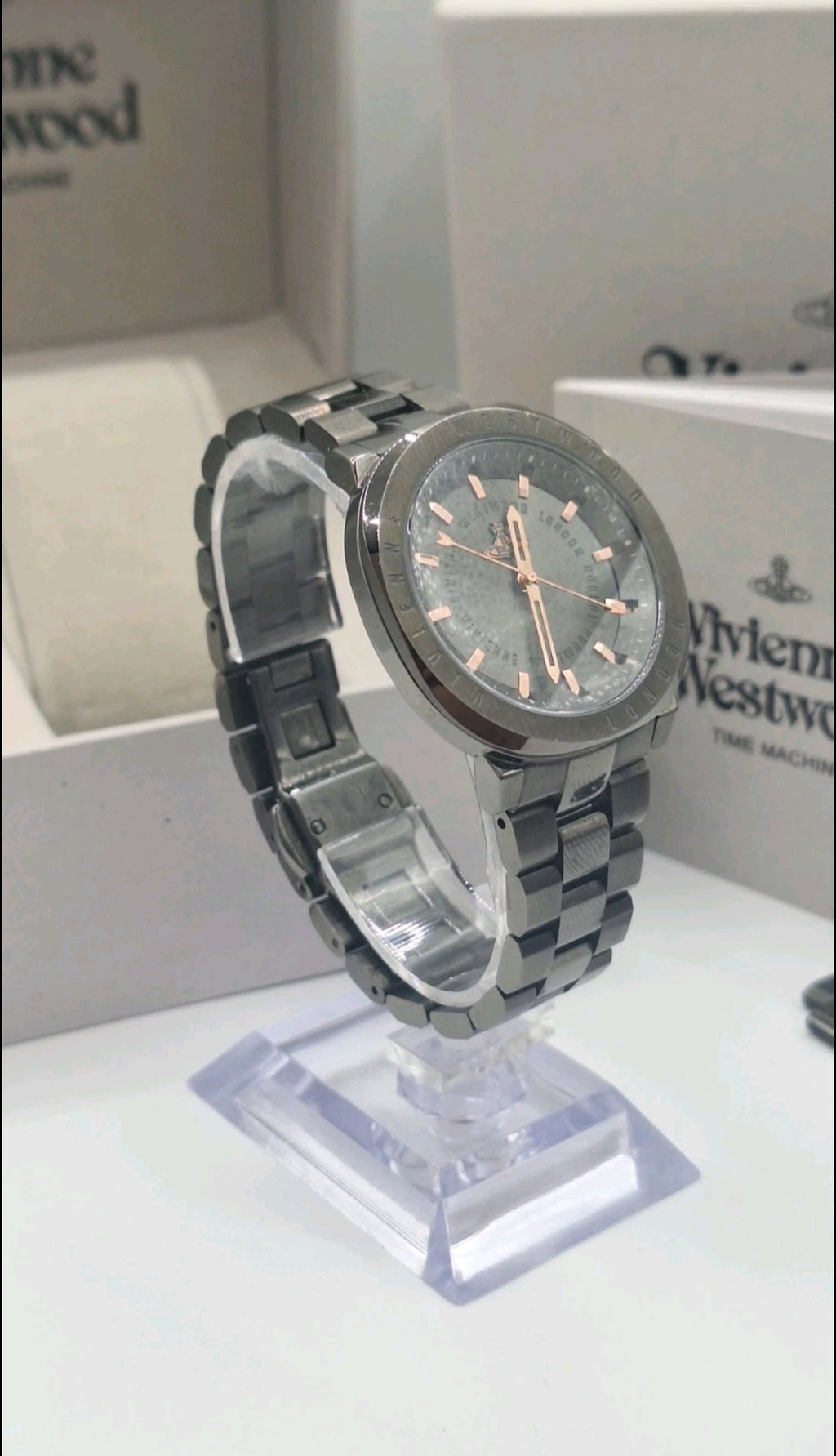 Vivienne Westwood Mall Ladies Gunmetal Watch - Rose Gold - VV228GYGN
