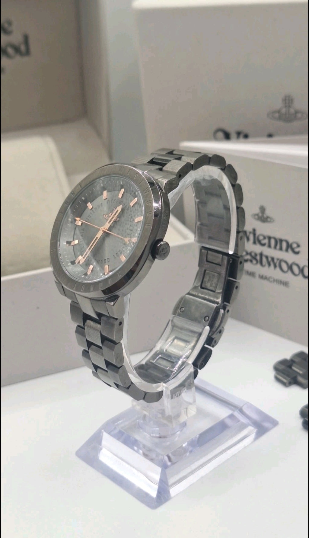 Vivienne Westwood Mall Ladies Gunmetal Watch - Rose Gold - VV228GYGN