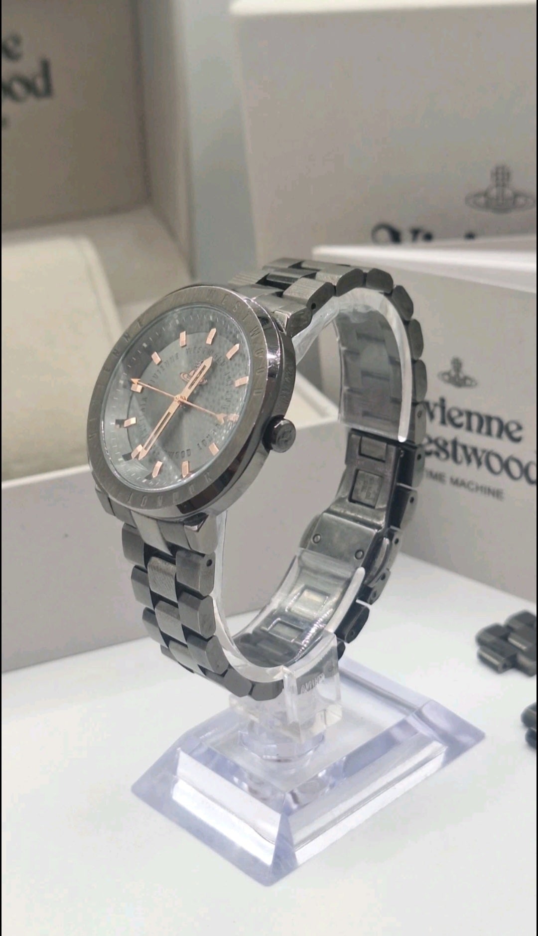 Vivienne Westwood Mall Ladies Gunmetal Watch - Rose Gold - VV228GYGN