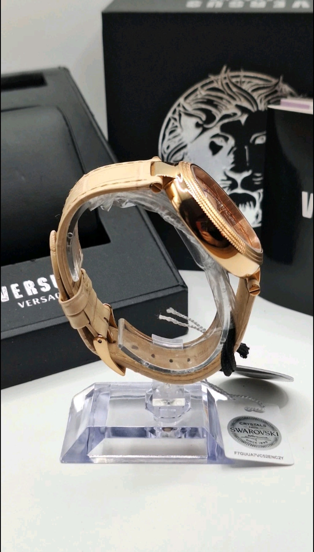 Versus Versace Star Ferry Rose Gold Watch With Swarovski Crystals - S79100017