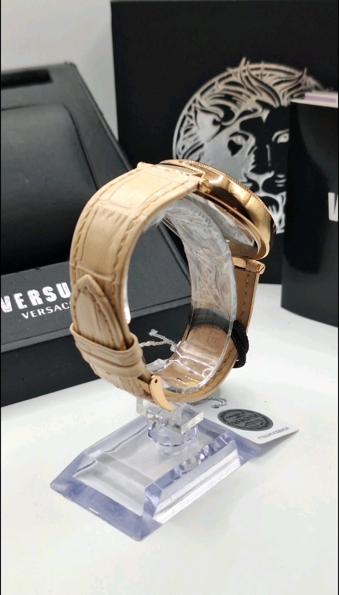 Versus Versace Star Ferry Rose Gold Watch With Swarovski Crystals - S79100017