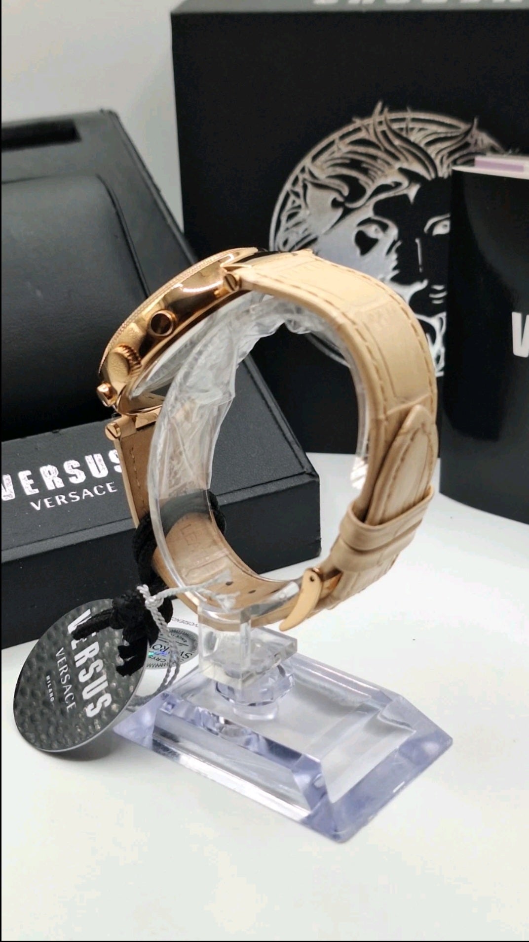 Versus Versace Star Ferry Rose Gold Watch With Swarovski Crystals - S79100017