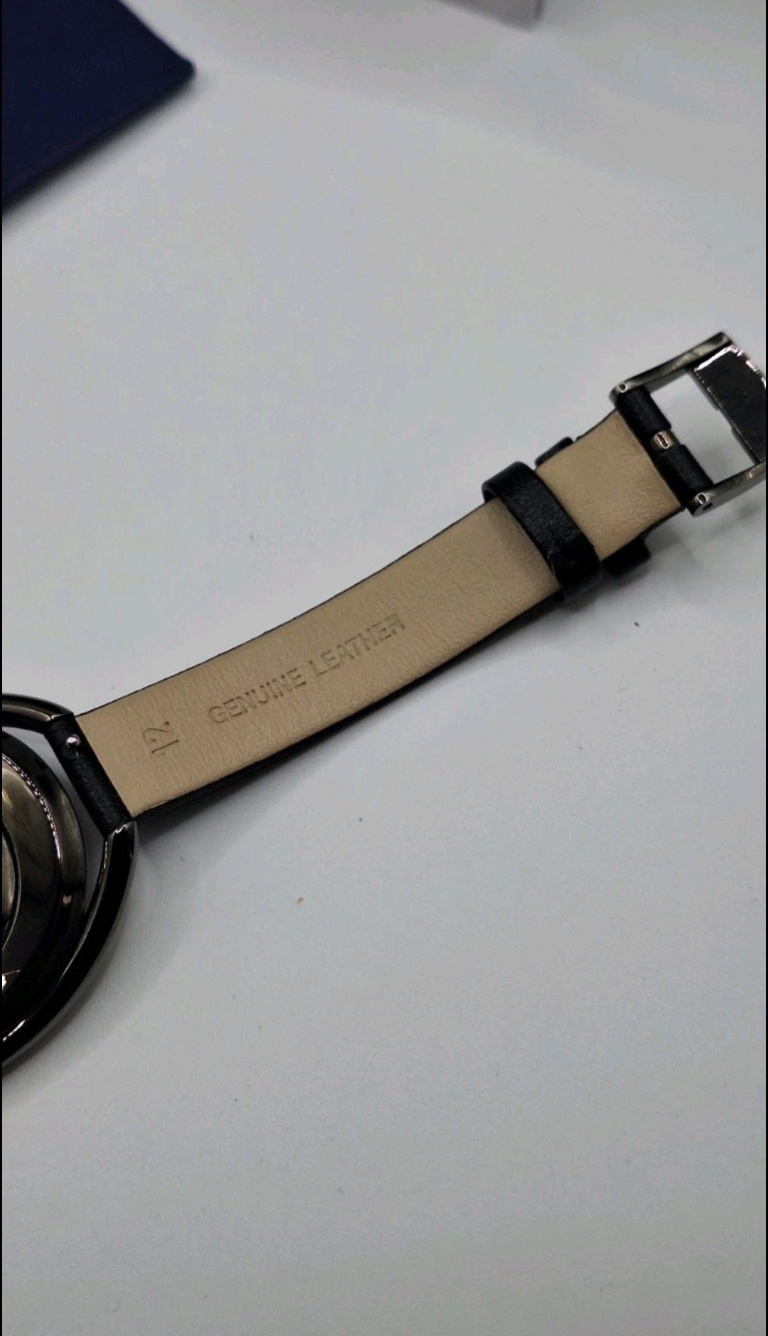 Swarovski Crystalline Oval Gun Metal Black Watch - 5158517-  Leather Wristband